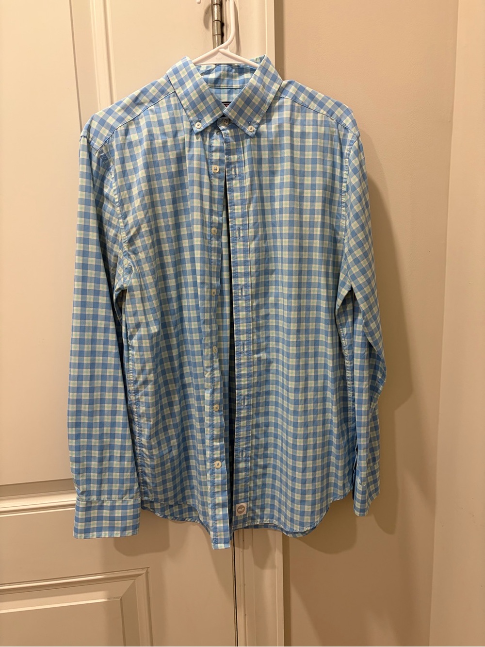 Vineyard Vines Light Blue and White Gingham Button-Down Shirt men’s M